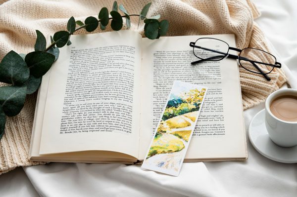 high-angle-book-coffee-cup